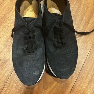 UGG Black Sneakers Suede Lace-Up